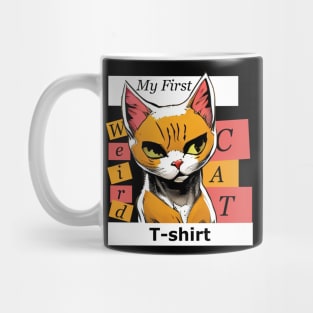 Weird cat t-shirt Mug